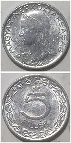 הונגריה אירופית אירופה 100 מטבעות פואולין מטבעות מתכת דו-צבעוניות מטבעות משובצות שנה מטבעות זרים אקראיים 5 מטבעות פילר שנה אוסף מתנות