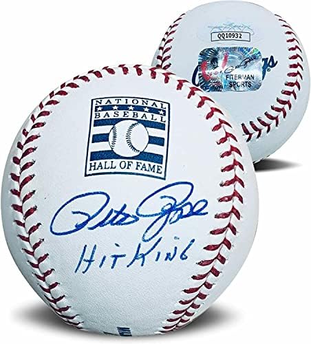 פיט רוז חתימה על MLB חתום על HOF BASEBALL HIT KING JSA COA עם מקרה - כדורי חתימה