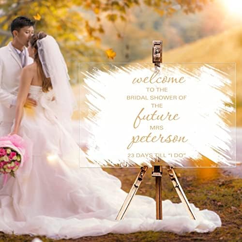 חתונה אקרילית אלגנטית שלטי קבלת פנים ברוכים הבאים לחתונה שלנו לחתונה מותאמת אישית