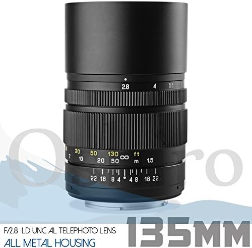 אושירו 135 ממ f/2.8 טלפוטו עדשת מסגרת מלאה עבור Canon EOS מצלמות SLR דיגיטליות EOS 80D, 77D, 70D, 60D, 7D, 6D, 5D, 7D MARK II, T7I, T6S,