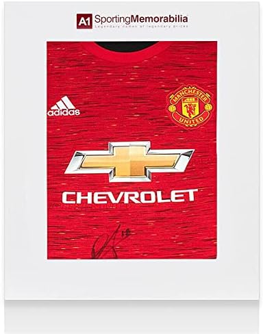 ברונו פרננדס חתמה על חולצת מנצ'סטר יונייטד - 2020-2021 - קופסת מתנה - גופיות כדורגל עם חתימה