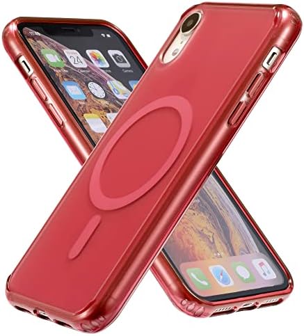 מארז טלפון מגנטי שקוף של טיגובוס עבור iPhone XR עם Magsafe Wireless טעינה אנטי-צינורות נגד טביעות אצב