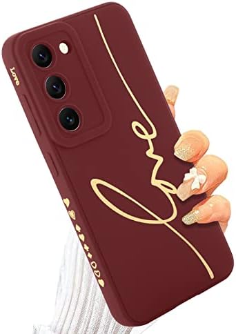 Mowime for Samsung Galaxy S23 Plus מארז, אחורי ציפוי חמוד מכתב אהבה גרפיקה עם מצלמות עדשות נגד סתיו הגנה על כיסוי TPU רך אטום אצבעות אצבעות