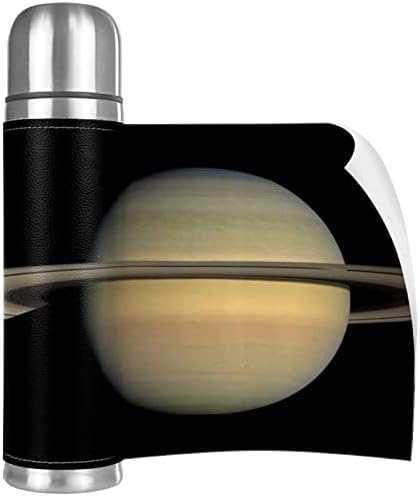 יקום סטורן כוכב לכת ואקום מבודד נירוסטה בקבוקי תרמוס 16oz, הוכחת דליפה לשימוש חוזר בקבוק מים ללא BPA עם מכסה כוס, שמר על חם או קר