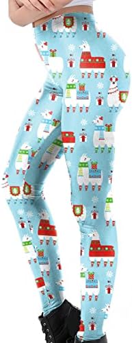 אמיקאדום גרביונים רב -צבעוניים ג'וניורס מסלול יוגה חג חג מולד מותניים גבוהים מכנסי רגל ישרים חמים גרבי גרביים בנות נוער בגודל אחד