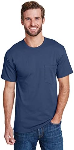 Hanes - חולצת טריקו לכיס שרוול קצר של שרוול - W110