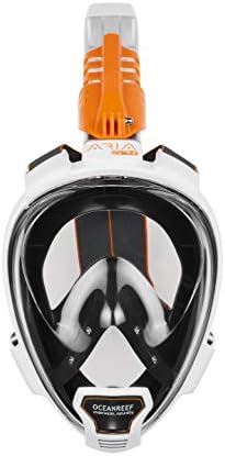 שונית אוקיינוס ​​- אריה QR + מסכת שנורקלינג שחרור מהיר - מסיכת שנורקלינג פנים מלאה - ראייה מתחת למים של 180 מעלות - 8 צבעים ו -4 גדלים