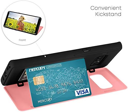 Goospery Galaxy Note 8 מארז ארנק עם מחזיק כרטיסים, מארז טלפון פגוש שכבה כפולה מגן