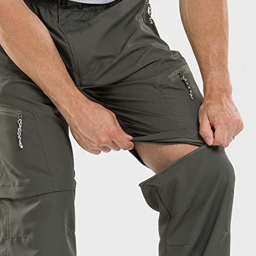 מכנסי הליכה להמרה של גברים לא -EEDVOG מכנסיים חיצוניים משקל חיצוני מכנסיים יבשים מהירים מכנסי מטען