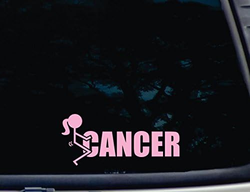סרטן ורוד-מודעות לסרטן השד - 8& 34; איקס 3 1/2 למות לחתוך ויניל מדבקות עבור חלונות, מכוניות, משאיות, ארגזי כלים, מחשבים ניידים - כמעט