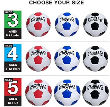 Xcello Sports כדורגל כדור גודל 3 גרפיקה מגוונת עם משאבה