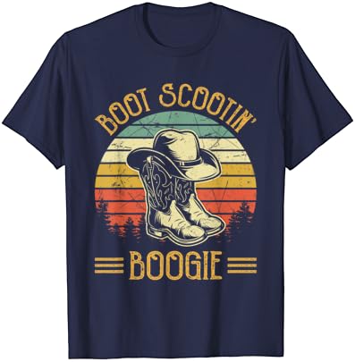 קאובוי מגפי אתחול סקוטין בוגי חולצת טי דרום מערבי חולצה