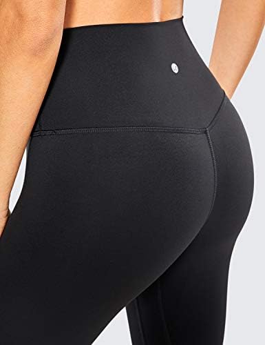 CRZ יוגה לנשים תחושת עירום מכנסי יוגה 25 אינץ ' - 7/8 חותלות אימון מותניים גבוהות