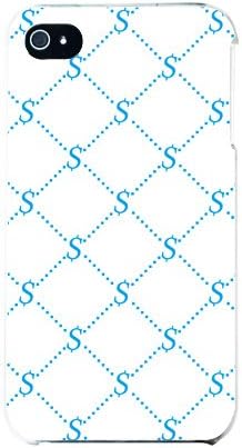מונוגרמה של העור השני של Monogram לבן X עיצוב כחול על ידי ROTM/עבור iPhone 4S/SoftBank SAPI4S-PCCL-202-Y355