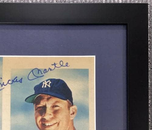 מיקי מנטל חתום תמונה 9x9 ניו יורק ינקי חתימה חתימה 7x WSC JSA ממוסגר - תמונות MLB עם חתימה