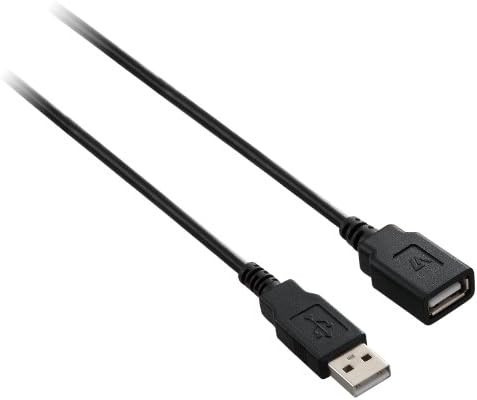 V7 כבל הרחבה USB 2.0 במהירות גבוהה - 10 רגל - זכר לנקבה להרחבת הזעם של כבלי מכשירי USB - שחור