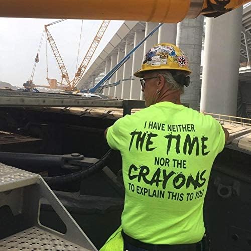 אל תהיה ריצ'רד-היי ויס בטיחות צהוב/ירוק עבודות בנייה מצחיקות חולצת טריקו
