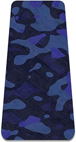 עבה החלקה תרגיל וכושר 1/4 יוגה מחצלת עם כחול בצבעי מים צבוע הסוואה דפוס הדפסת עבור יוגה פילאטיס & רצפה כושר תרגיל