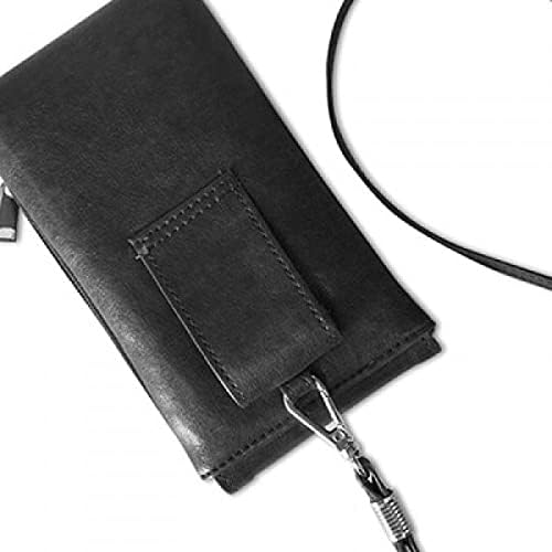 ג'ירפה מצוירת טבעת טבעת טלפון ארנק ארנק תלייה כיס נייד כיס שחור