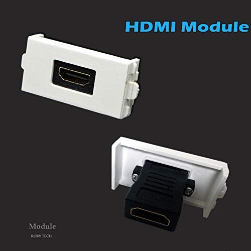 צלחת קיר עם 2 SC Simplex + מודולי HDMI, סיבים אופטיים מחברי אבן מקש