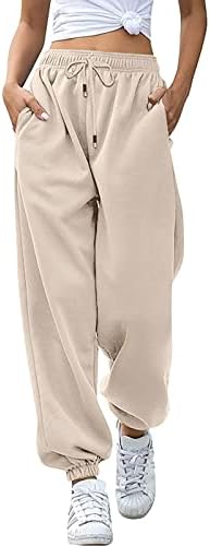 קטן בתוספת גודל מכנסיים לנשים נשים מכנסיים מטען מקרית גבוהה מותן אצן מכנסיים רופף חיצוני 3
